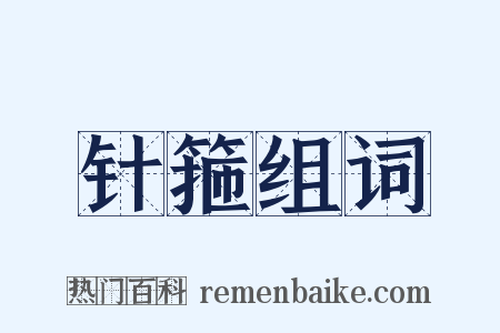 针箍组词是什么意思的图片